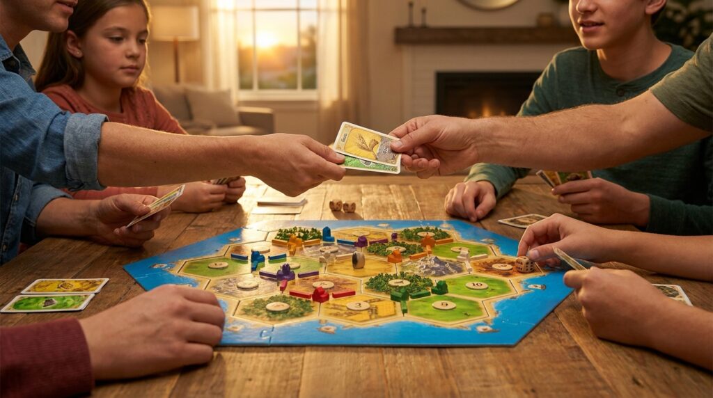 Catan - best family board games.