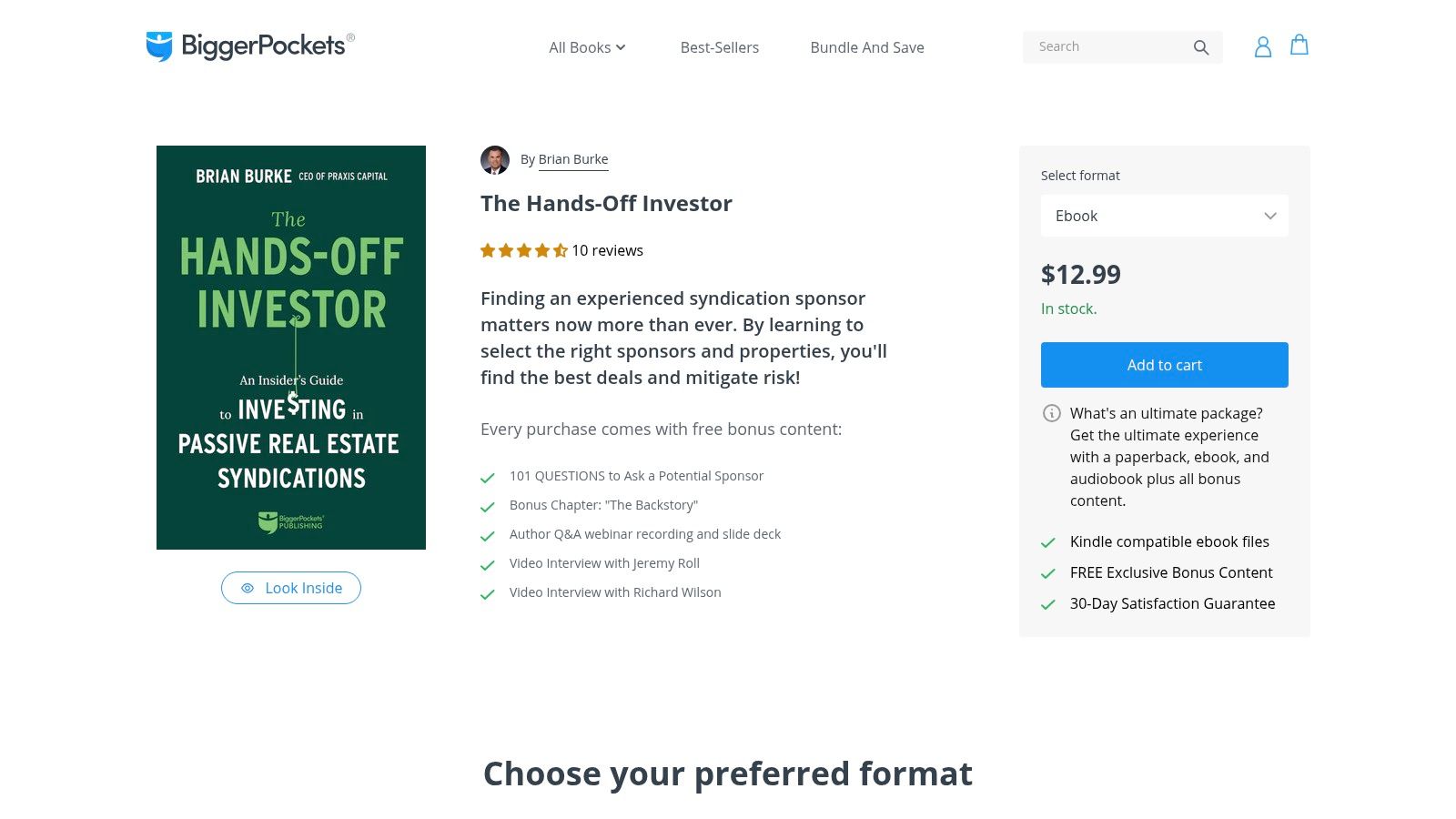 The Hands‑Off Investor (Brian Burke, BiggerPockets Publishing)